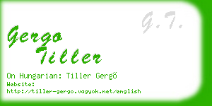 gergo tiller business card